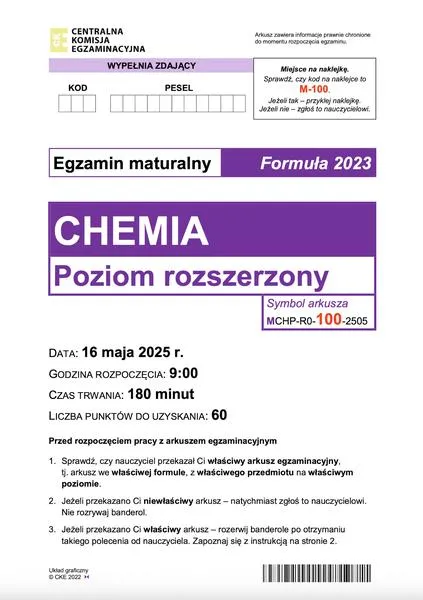 Dozwolone materiały matury