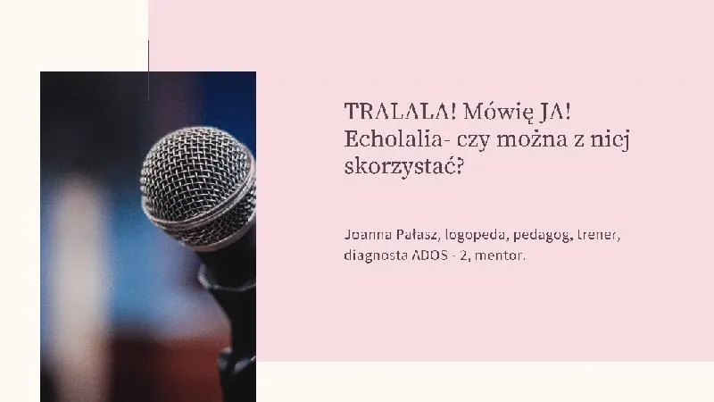 Echolalia rozwojowa u dzieci