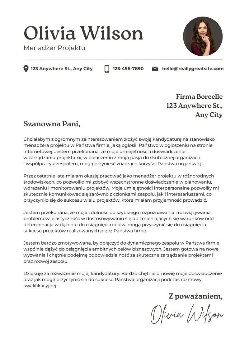 List motywacyjny po studiach