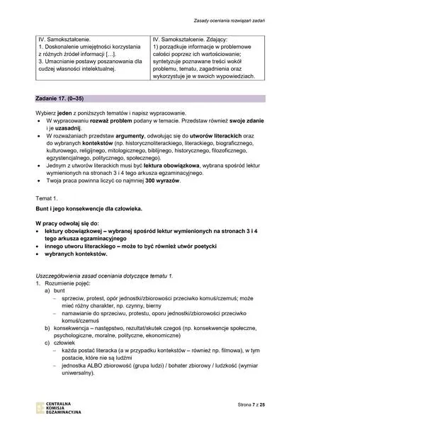 Matura ustna z języka polskiego