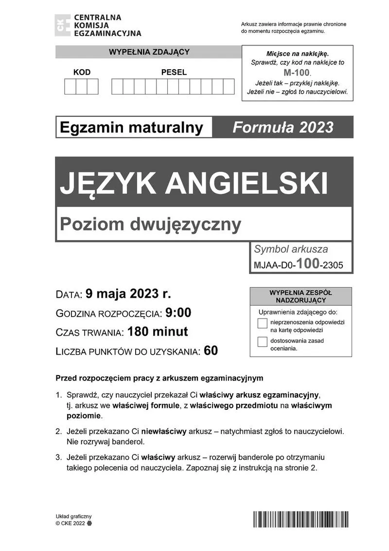 Matura z języka angielskiego