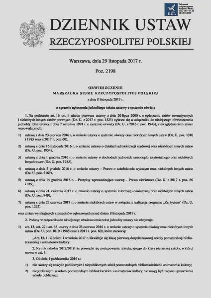 Ustawa o systemie oświaty